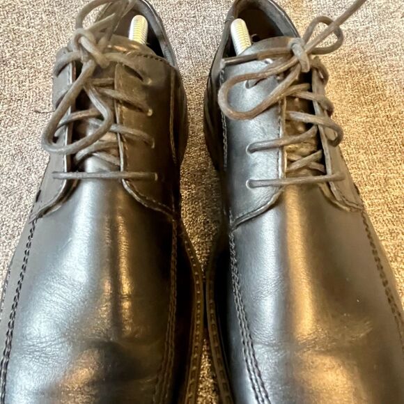 Ecco Maitland Plain Toe Leather Derby Shoes Black Mens Size 10.5 Lace Up main image 9